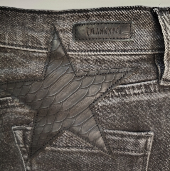 Blanknyc women's jeans the Madison crop pants, star patches,high rise, sz 26. - Picture 8 of 16